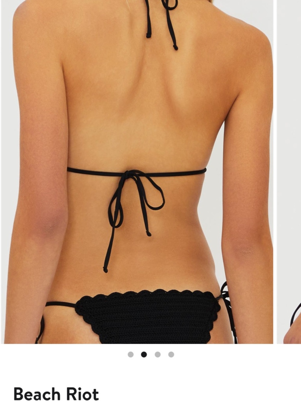 Beach Riot Black Crochet Soleil Scalloped Bikini Set - Picture 3 of 5